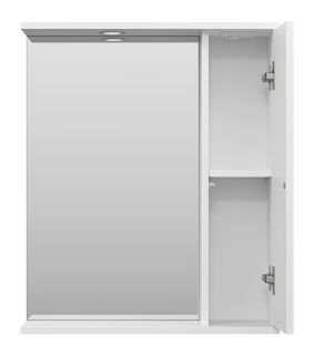 Зеркальный шкаф с подсветкой Misty Лира 60см правый белый